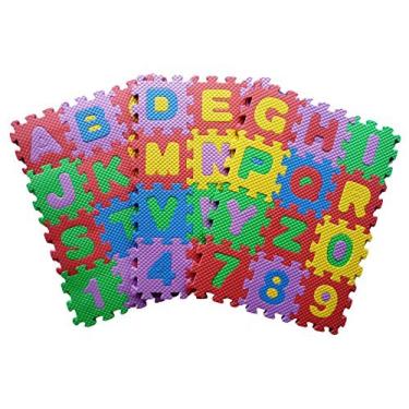 Imagem de TAPETE DE EVA LETRAS E NÚMEROS 36 PEÇAS 7X7,5CM