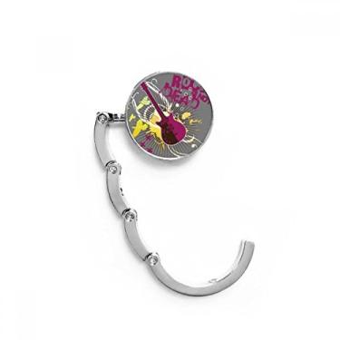 Imagem de Gancho de mesa para instrumento de música de rock musical, gancho de mesa com fecho decorativo, gancho dobrável