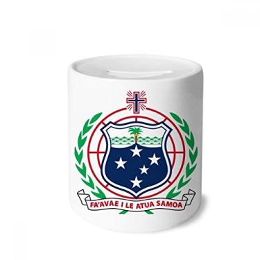 Imagem de DIYthinker Samoa Oceania Caixa de Dinheiro com Emblema Nacional de Cerâmica Porta-Moedas Presente