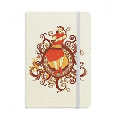 Imagem de Caderno de ilustração de espada Samurai vermelho japonês, capa dura oficial, diário clássico