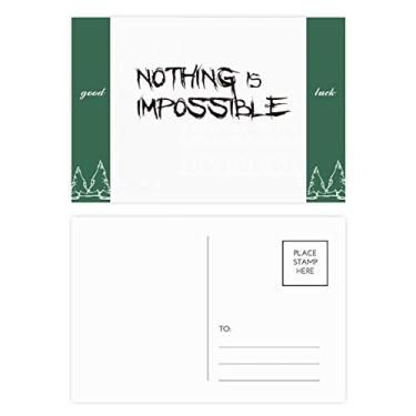 Imagem de Conjunto de cartões postais Nothing Is Impossible Good Luck 20 peças