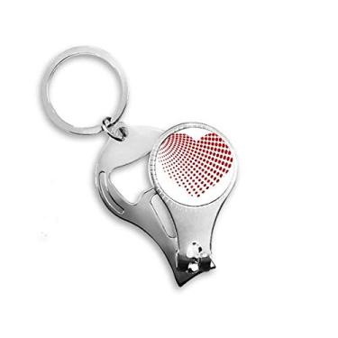 Imagem de Red Radiate Dots Chaveiro abridor de garrafa para unhas Dia dos Namorados