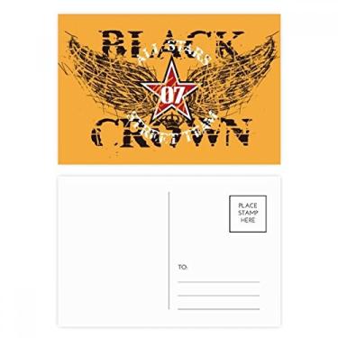 Imagem de Graffiti Street Star Wings Conjunto de cartões postais de aniversário para enviar cartões de agradecimento