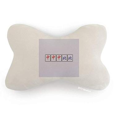Imagem de DIYthinker Grand Three Chiefs Mahjong Tiles Almofada para decoração de pescoço para carro
