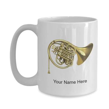 Imagem de Caneca de café personalizada trompete para amantes de trompete ideia crianças meninos meninas Amor - Caneca de café 425 g