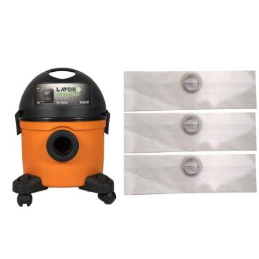 Imagem de Kit Com 9 Sacos Descartáveis Aspirador Pó Lavor Wash Compact Eco 1250w