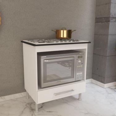 Imagem de Balcão para Cooktop com 1 Gaveta 75cm Dubai Indekes Branco