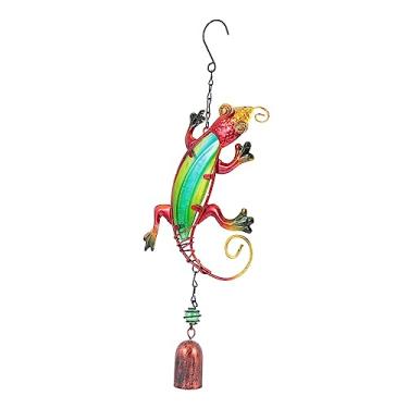 Imagem de GANAZONO 1 Unidade Enfeite De Lagartixa Sino De Feng Shui Campainhas Carrilhão De Lagarto Sino De De Sapo De Metal Carrilhão De Em Casa Tubo De Alumínio Estatueta Acrílico