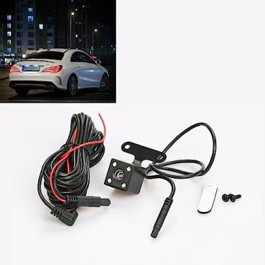 Imagem de DAUERHAFT Câmera de visão traseira, câmera de ré universal de 1280 x 720 pixels, imagens claras à prova de intempéries, 5 pinos de ângulo amplo de 80 a 90 graus, câmera de ré para carro