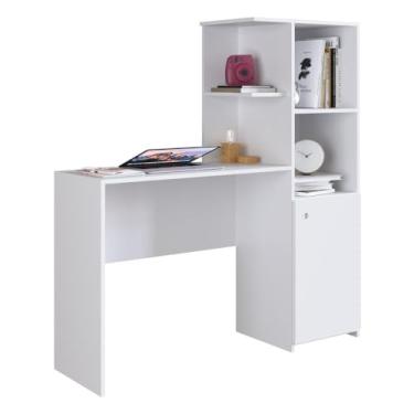 Imagem de Escrivaninha/mesa de Escritório com 1 Porta Multimóveis Cr25233 Branco