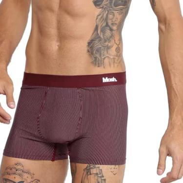 Imagem de Cueca Boxer Micr Listr Elast Liso, Mash, Masculino, Vermelho Bordo, P