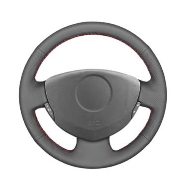 Imagem de Capa de volante, para Renault Clio 2 2001-2008, personalize couro costurado à mão DIY