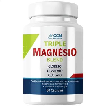 Imagem de Triple Magnésio Blend Cloreto Quelato Dimalato 60 Cáps Energia Diária Suplemento Metabólico