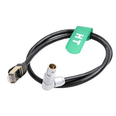 Imagem de HangTon Teradek COLR Ethernet para Alexa SXT Mini cabo de câmera RJ45 Cat7 para ângulo reto de 10 pinos para ARRI 60 cm