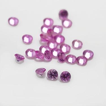 Imagem de JINGANGZUO 1000 peças 1,8 mm forma redonda 1,25 # pedras vermelhas soltas corindo pedras sintéticas pedras para anel colar pingentes, brincos, pulseira, fabricação de joias