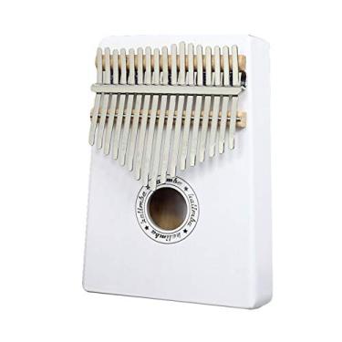 Imagem de Kalimba de 17 teclas, piano de polegar para crianças, adultos, instrumento de música marimbas, teclado de dedo Mbira Sanza com instruções e martelo de afinação, (18 cm x 13 cm) A1-17 tons