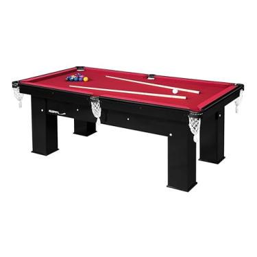 Imagem de Klopf Elite Vermelha Mesa de Sinuca 2,22 x 1,22 x 0,87 m 4 Jogadores Bilhar