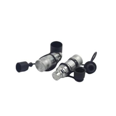 Imagem de Ag Poppet Poineer Style ISO5675 Corpo 1/2" para face plana ISO16028 Corpo 1/2" Conjunto de adaptador de acoplador hidráulico de conexão e desconexão rápida, substitui SAE/EAS-500