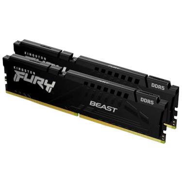 Imagem de Kingston Memória para jogos de mesa Fury Beast Black 32GB 6000MT/s DDR5 CL30 DIMM (Kit de 2) - KF560C30BBEK2-32