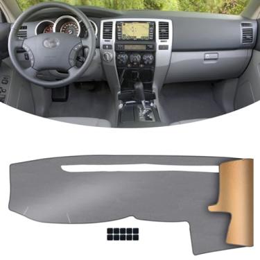 Imagem de KEYOOG Dacron Capa de painel antiderrapante tapete de painel de carro adequado para Toyo-ta 4Runner 2003 2004 2005 2006 2007 2008 2009 Toyo-ta 4Runner para-sol sem brilho almofada antiderrapante