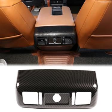 Imagem de Tampa de saída de ventilação de ar condicionado traseira adequada para Toyot@ Tundra 2007-2021 apoio de braço central traseiro ar condicionado decoração moldura traseira protetor de saída de ar capas protetoras painel de acabamento acessórios interiores