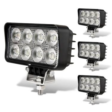 Imagem de 4 peças de luzes de trabalho de trator LED 12 V cápsulas de holofote para caminhão, à prova d'água, 10 cm, 24 W, 24 V, equipamentos de iluminação off-road UTV ATV