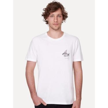 Imagem de Camiseta John John Masculina Regular Fin Fish Off-White-Masculino