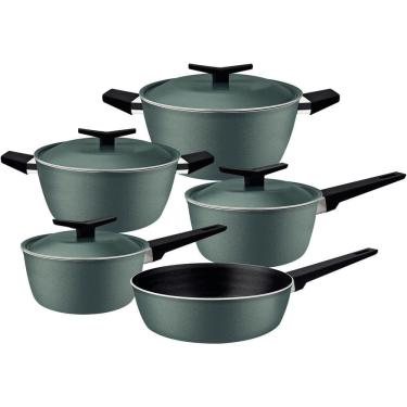 Imagem de Jogo De Panelas Tramontina Antiaderente Spezia 5 Pç Verde