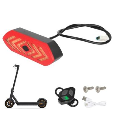 Imagem de ulip Para-lama traseiro para scooter, luz de seta, luz traseira com controle remoto, acessório de substituição compatível com Segway Ninebot G30 Max Scooter