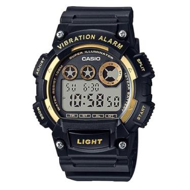 Imagem de Casio Relógio unissex com movimento de quartzo japonês W-735H-1A2 38 mm, pulseira, Preto, OneSize, alça