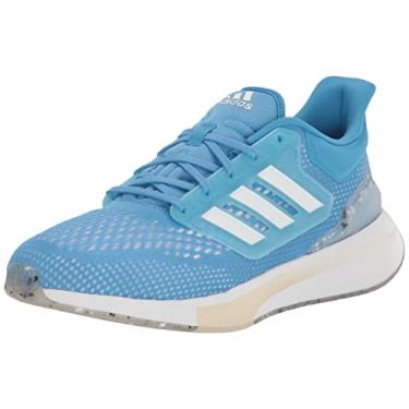 Imagem de adidas Tênis de corrida feminino Eq21 Run, Azul pulsante/branco Ftwr/alumina, 36