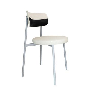 Imagem de Cadeira Kyta Fixa com 4 Pés 50 X 44,7 X 83,8 Cm com 2 Unidades Palha/Preto/Preto