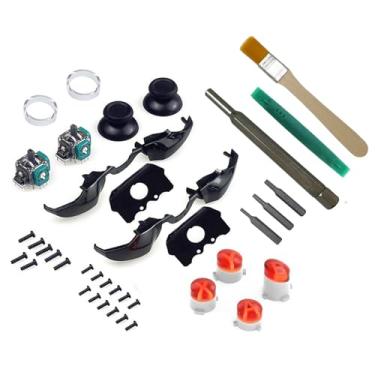 Imagem de Onyehn 2-pack Bumpers Replacement Kit LB RB Button Triggers Parts for Xbox One Elite Controller(with ABXY Buttons Mod Kit and T6 T8 T10 Screwdriver Repair and Fix)