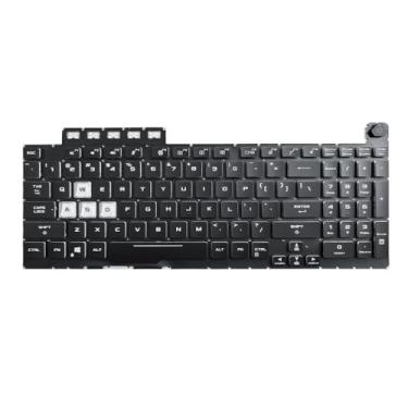 Imagem de Novo teclado de substituição compatível com ASUS TUF Gaming 8 F15 FX506 FA506 FA506II FX506H FA506Q FX506L FA506H F17 FX706 FX706L FA706U FX706U FA706 661VUS00 com retroiluminação colorida RGB