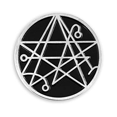Imagem de Pinsanity H.P. Lovecraft Cthulhu Necronomicon Sigil Esmalte Lapela Pin