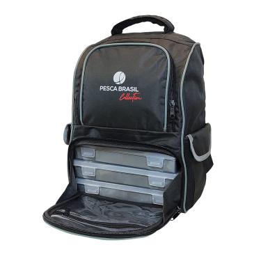 Imagem de Mochila de Pesca Fishing Bag Pesca Brasil Preto Único