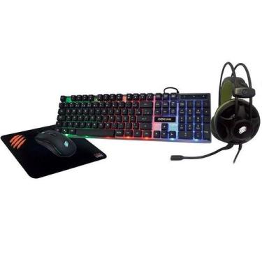 Imagem de Kit Gamer OEX Game Combo ARGOS Teclado + Mouse + Mousepad + Headset TM