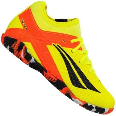 Imagem de Chuteira Futsal Penalty Locker Kids Y3 - Infantil, Amarelo, Preto, Cor