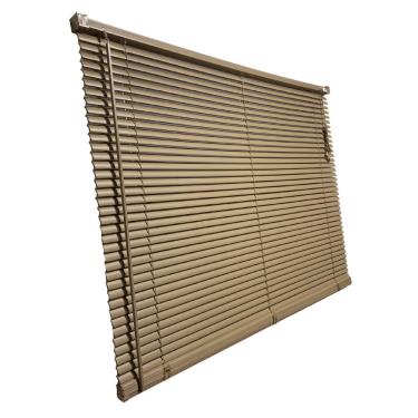 Imagem de Persiana Horizontal PVC Block Café 180 (L) x 160 (A) Cm Lâminas Alta Cobertura e Kit de Instalação