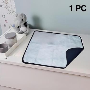 Imagem de 1 Protetor de Colchão 80x60 Absorvente Lavável Branco com Borda Preta 