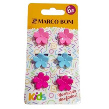 Imagem de Kit Com 6 Prendedores de Cabelo Infantil Flowers Marco Boni, Rosa