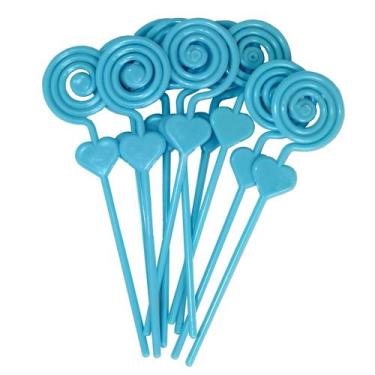 Imagem de Espiral Plástico Lembrancinha Porta Recado Azul 100 Peças - Russo Art 