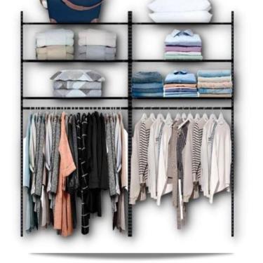 Imagem de Arara de parede plus - 1,90 Smart Black - Casa Expressa