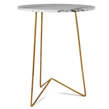 Imagem de Mesa Lateral Athenas Alta - Dourada/Vulcano - Genus Móveis, Dourado