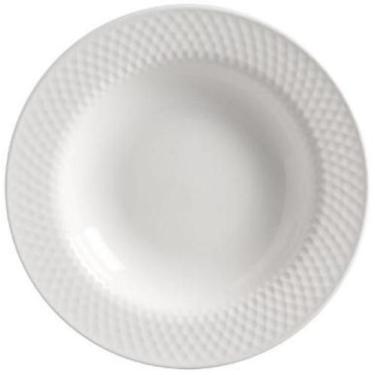 Imagem de Conjunto Com 6 Pratos Fundo Satin White 25Cm - Alleanza Cerâmica