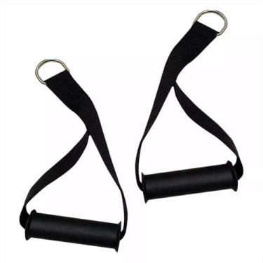 Imagem de Par Puxador Estribo Nylon Para Academia Musculação Treino Funcional Fi