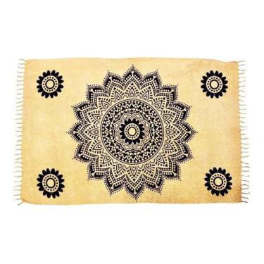 Imagem de canga de Praia Mandala - Verde - Besakih, Bege