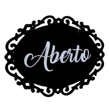 Imagem de Placa Aberto e Fechado Em Acrílico Alto Padrão Variações - Progetus, P