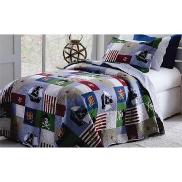 Imagem de Cobre Leito Colcha Solteiro Infantil Patchwork Teen Kids RZ - Rozac, P