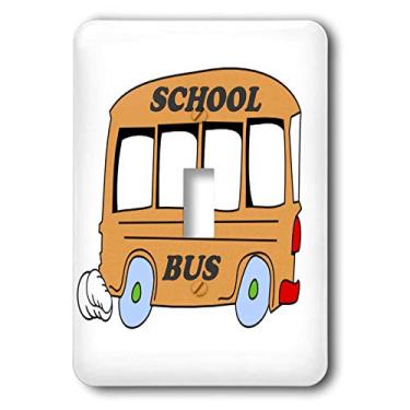 Imagem de 3dRose lsp_38273_1 Interruptor de interruptor único para ônibus escolar laranja